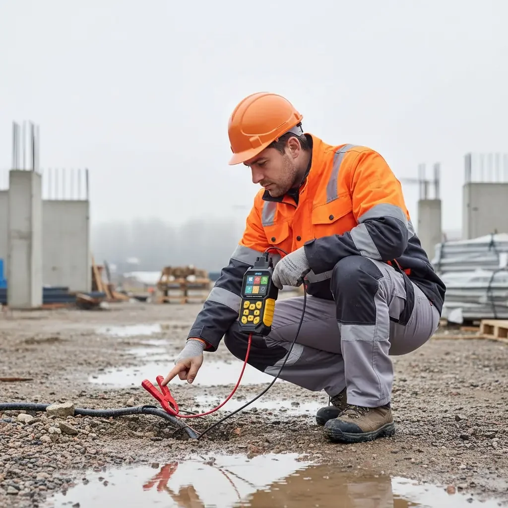 Customer review photo showing AUTOOLUK tool with construction safety equipment