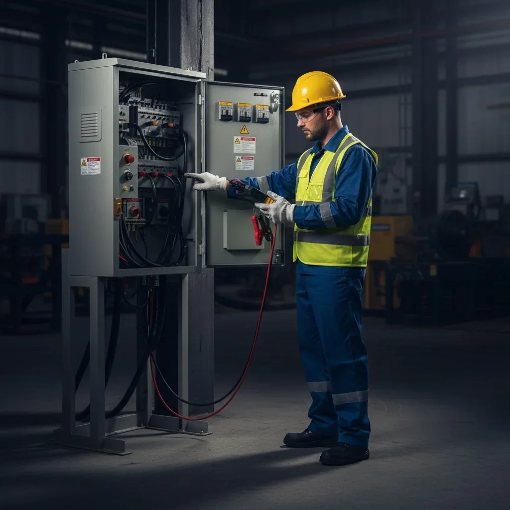 Customer review photo of AUTOOLUK used by an electrician at a control panel